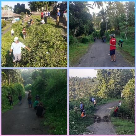 Dokumentasi Gotong Royong membersihkan Areal Jalan Desa Bengkala